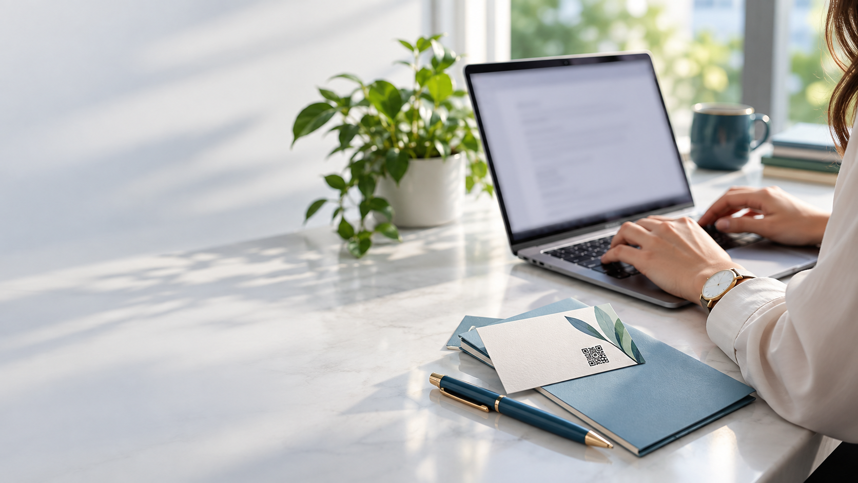 Campaign scene of an email signature leading to a public page