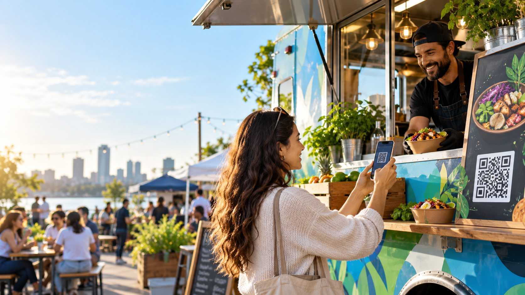 Food trucks campaign scene for an NciteMe Smart Bio page