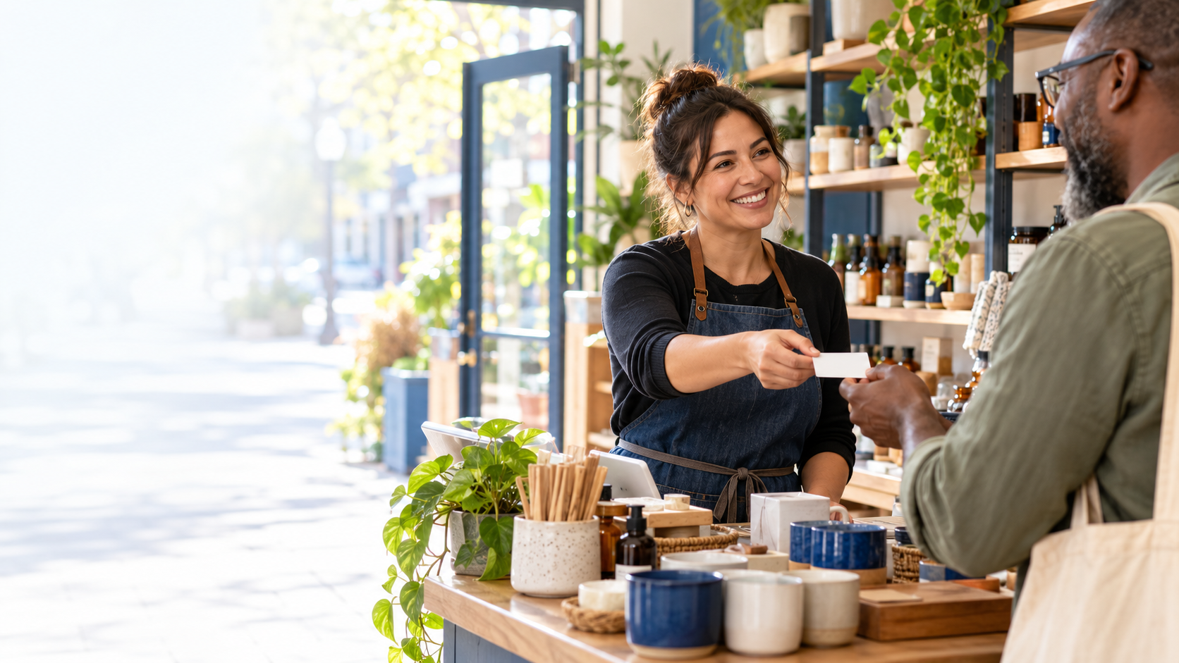 Small business campaign scene for an NciteMe Smart Bio page